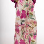 Washed Floral Linen Pants